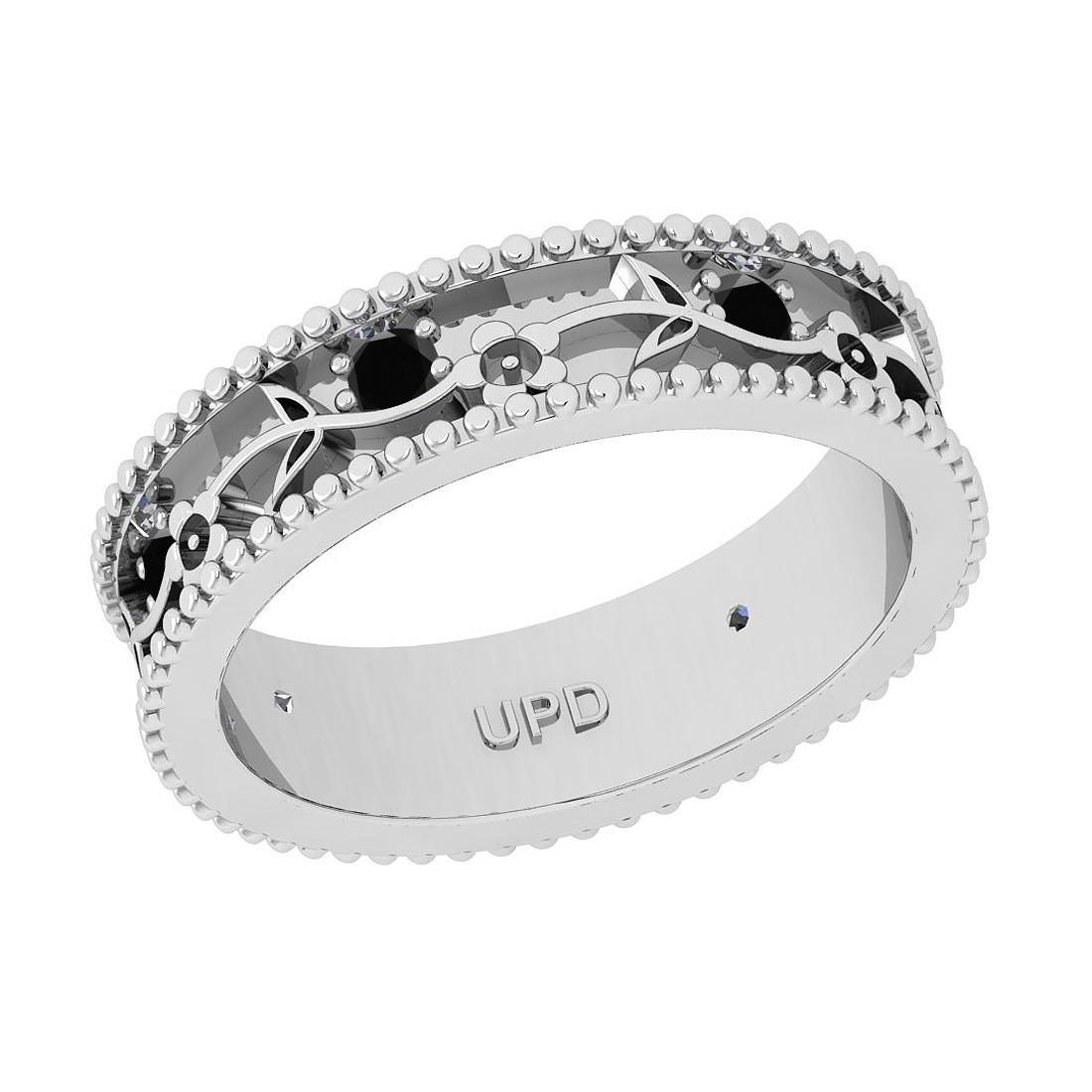 Certified 0.31 Ctw I2/I3 Treated Fancy Black Diamond 10: Certified 0.31 Ctw I2/I3 Treated Fancy Black Diamond 10K Yellow Gold Eternity Band Ring -- Center Stone Approx Weight: 0.31 Ctw (Round Cut) Center Stone Color: Treated Fancy Black Diamond Center Stone