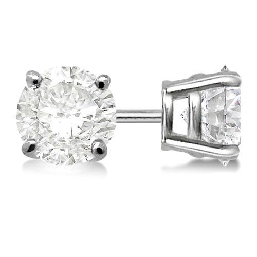 1.00ctw. 4-Prong Basket Diamond Stud Earrings platinum: 1.00ctw. 4-Prong Basket Diamond Stud Earrings platinum J-K, SI1-SI2 -- CENTER STONE; Diamond CENTER STONE CLARITY; SI1-SI2 CENTER STONE COLOR; J-K CENTER STONE SETTING; Prong SIDE STONE CLARITY; SIDE 