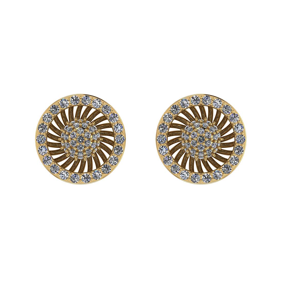Certified 1.08 Ctw SI2/I1 Diamond 14K Yellow Gold Stud: Certified 1.08 Ctw SI2/I1 Diamond 14K Yellow Gold Stud Earrings -- Center Diamond Weight : 1.08 Ctw (Round Cut) Center Diamond Color :- J-K Center Clarity : SI2/I1 Stone Setting : Prong Metal Weight :