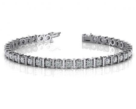 14K WHITE GOLD .50 CTW G-H I1/I2 CLASSIC ILLUSION DIAMO: 14K WHITE GOLD .50 CTW G-H I1/I2 CLASSIC ILLUSION DIAMOND TENNIS BRACELET -- 14K WHITE GOLD .50 CTW G-H I1/I2 CLASSIC ILLUSION DIAMOND TENNIS BRACELET #PAPPS23418