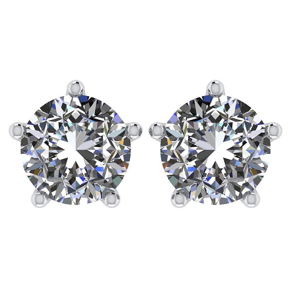 Certitifed 1.60 Ctw Round Diamond 14K White Gold Stud E: Certitifed 1.60 Ctw Round Diamond 14K White Gold Stud Earrings -- Stone Weight: 1.60 Ctw (2 Pcs Round) Stone Color: White G-H Diamond StoneClarity : SI2/I1 Center Stone Setting ; Prong Metal Color: Wh