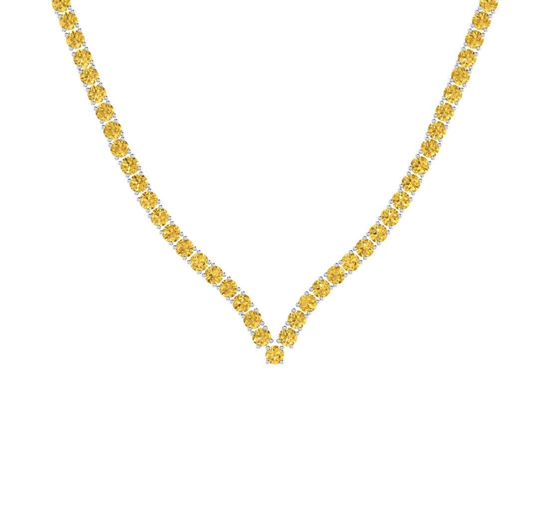 4.66 Ctw i2/i3 Treated Fancy Yellow Diamond 14K White G: 4.66 Ctw i2/i3 Treated Fancy Yellow Diamond 14K White Gold Necklace -- Center Diamond Weight : 4.66 Ctw ( Round cut) Center Diamond Color : Treated Fancy Yellow Dimaond Center Clarity : i2/i3 Center S