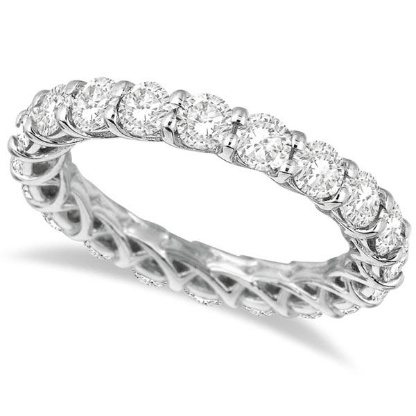Luxury Diamond Eternity Anniversary Ring Band 14k White: Luxury Diamond Eternity Anniversary Ring Band 14k White Gold 3.50ctw -- CENTER STONE; Diamond CENTER STONE CLARITY; SI CENTER STONE COLOR; J-K CENTER STONE SETTING; Prong SIDE STONE CLARITY; SIDE STON