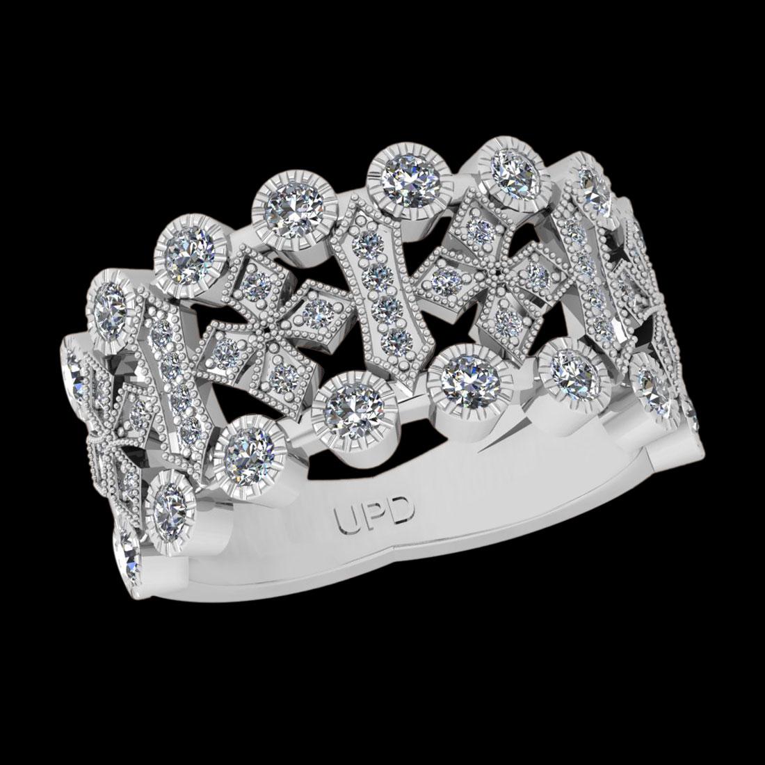 0.72 Ctw VS/SI1 Diamond 14K White Gold Vintage Style En: 0.72 Ctw VS/SI1 Diamond 14K White Gold Vintage Style Engagement Ring -- Diamond Weight : 0.72 Ctw ( Round Cut ) Diamond Stone Color : J-K Stone Clarity : VS/SI1 Stone Setting : Prong Metal Weight : Ap