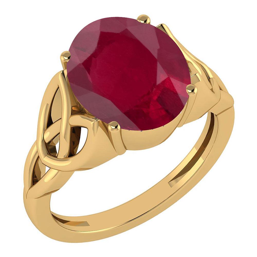 Certified 2.50 Ctw Ruby 14K Yellow Gold Solitaire Ring: Certified 2.50 Ctw Ruby 14K Yellow Gold Solitaire Ring -- Center Stone Weight Approx ; 2.50 Ctw (1 Pcs Oval) Center Stone Color: Ruby Center Stone Setting ; Prong Metal Weight : 2.30 Gram 14K Yellow G
