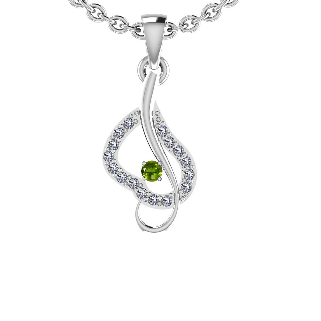 0.13 Ctw I2/I3 Peridot And Diamond 10K White Gold Penda: 0.13 Ctw I2/I3 Peridot And Diamond 10K White Gold Pendant -- Color Stone Weight : 0.03 Ctw (Oval Cut ) Center Stone Color : Peridot Center Stone Setting : Prong Side Stone Weight Of Ctw 0.10 Ctw Side 
