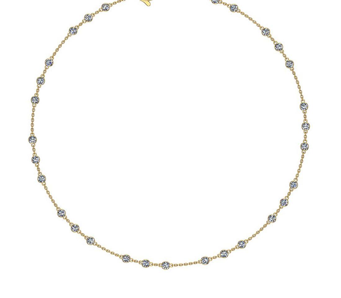 0.90 Ctw SI2/I1 Diamond 14K Yellow Gold Station Necklac: 0.90 Ctw SI2/I1 Diamond 14K Yellow Gold Station Necklace -- Center Diamond Weight : 0.90 Ctw (Round Cut) Center Diamond Color :- J-K Center Clarity : SI2/I1 Stone Setting : Metal Weight : Approx 4.00 