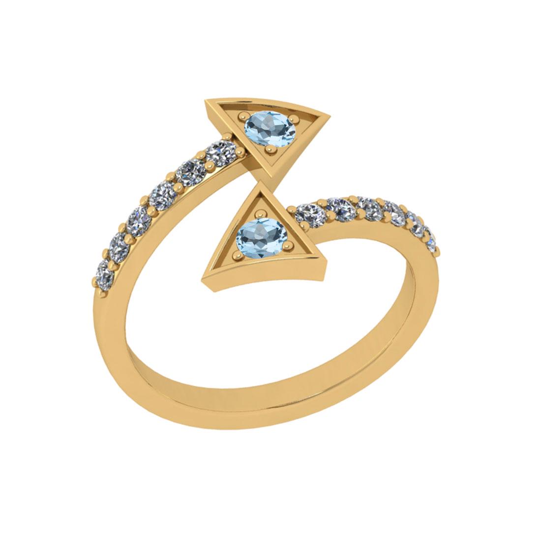 0.50 Ctw SI2/I1 Blue Topaz And Diamond 10K Yellow Gold: 0.50 Ctw SI2/I1 Blue Topaz And Diamond 10K Yellow Gold Ring -- Center Stone Weight : 0.20 Ctw (Round Cut) Center Stone Color :-Blue Topaz Stone Setting : Prong Side Stone Weight Of Ctw 0.30 Ctw Side S