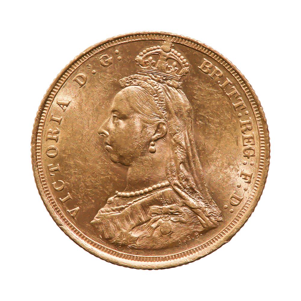 Great Britain Gold Sovereign 1887-1892 Victoria Jubilee: Great Britain Gold Sovereign 1887-1892 Victoria Jubilee Head -- Great Britain Gold Sovereign 1887-1892 Victoria Jubilee Head #PAPPS73399v7