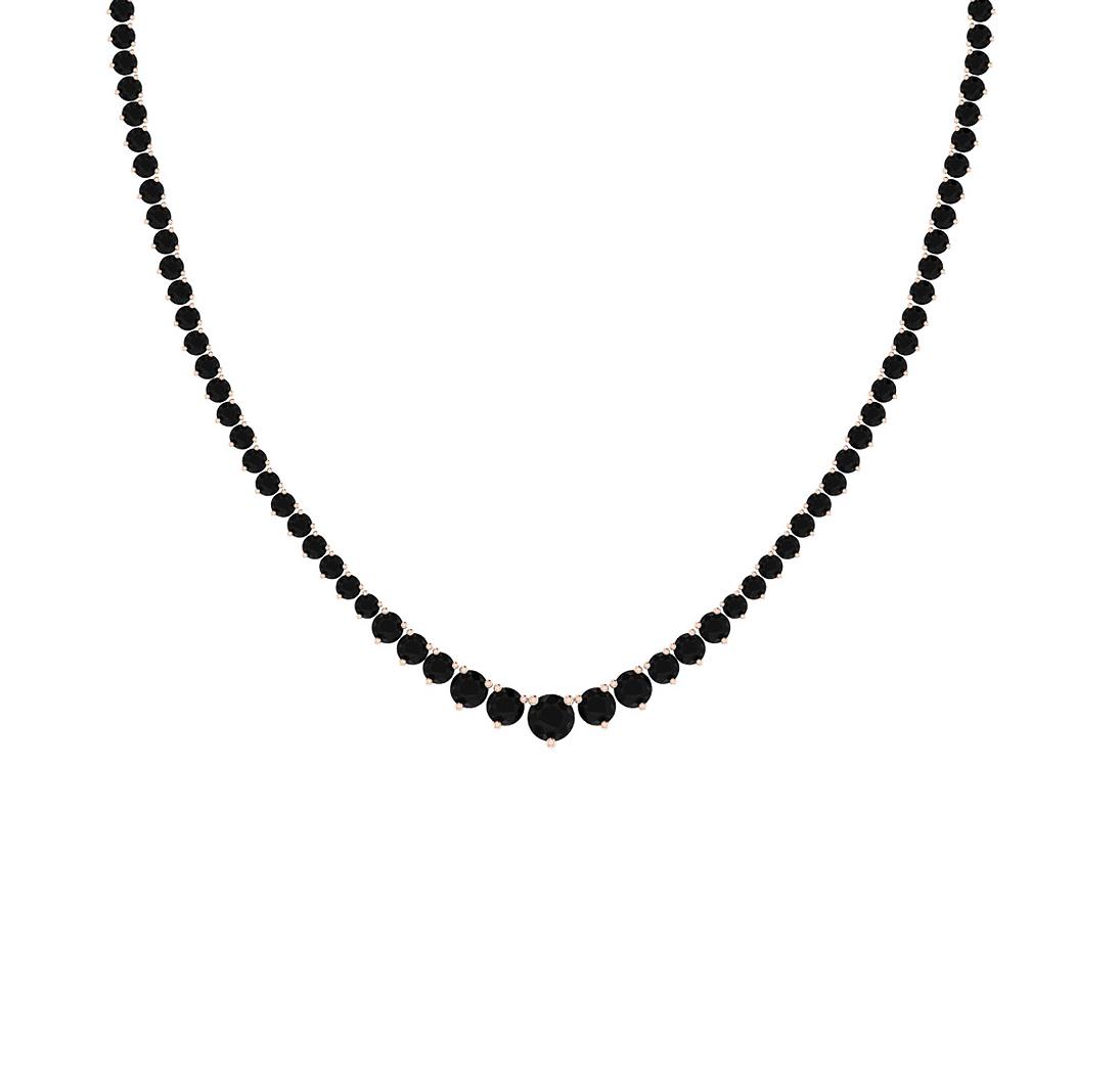 5.63 Ctw i2/i3 Treated Fancy Black Diamond 14K Rose Gol: 5.63 Ctw i2/i3 Treated Fancy Black Diamond 14K Rose Gold Necklace -- Center Diamond Weight : 5.63 Ctw Center Diamond Color : Treated Fancy Black Dimaond Center Clarity : i2/i3 Center Stone Setting : P