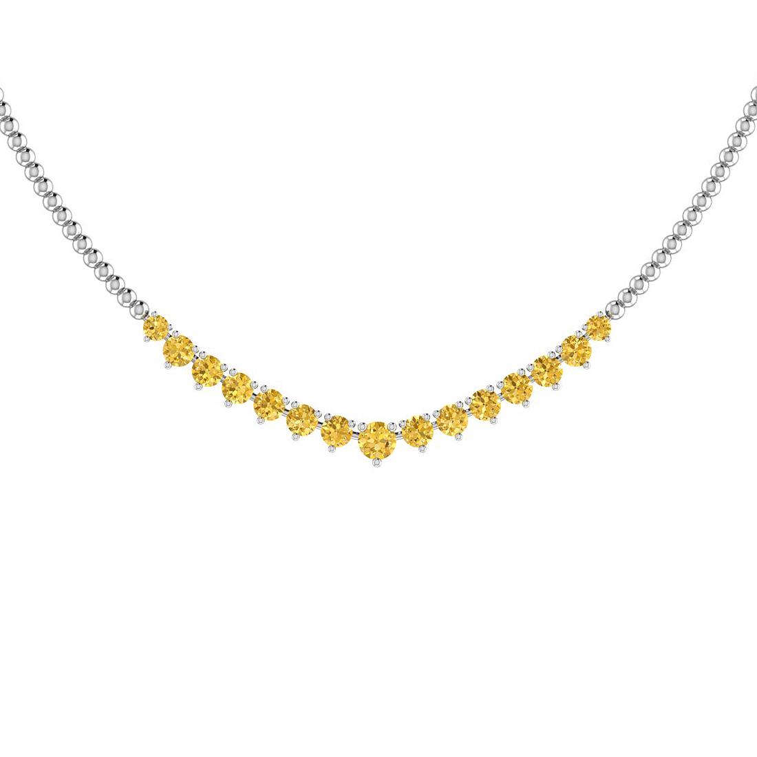 1.06 Ctw i2/i3 Treated Fancy Yellow Diamond 14K White G: 1.06 Ctw i2/i3 Treated Fancy Yellow Diamond 14K White Gold Necklace -- Center Diamond Weight : 1.06 Ctw ( Round cut) Center Diamond Color : Treated Fancy Yellow Dimaond Center Clarity : i2/i3 Center S