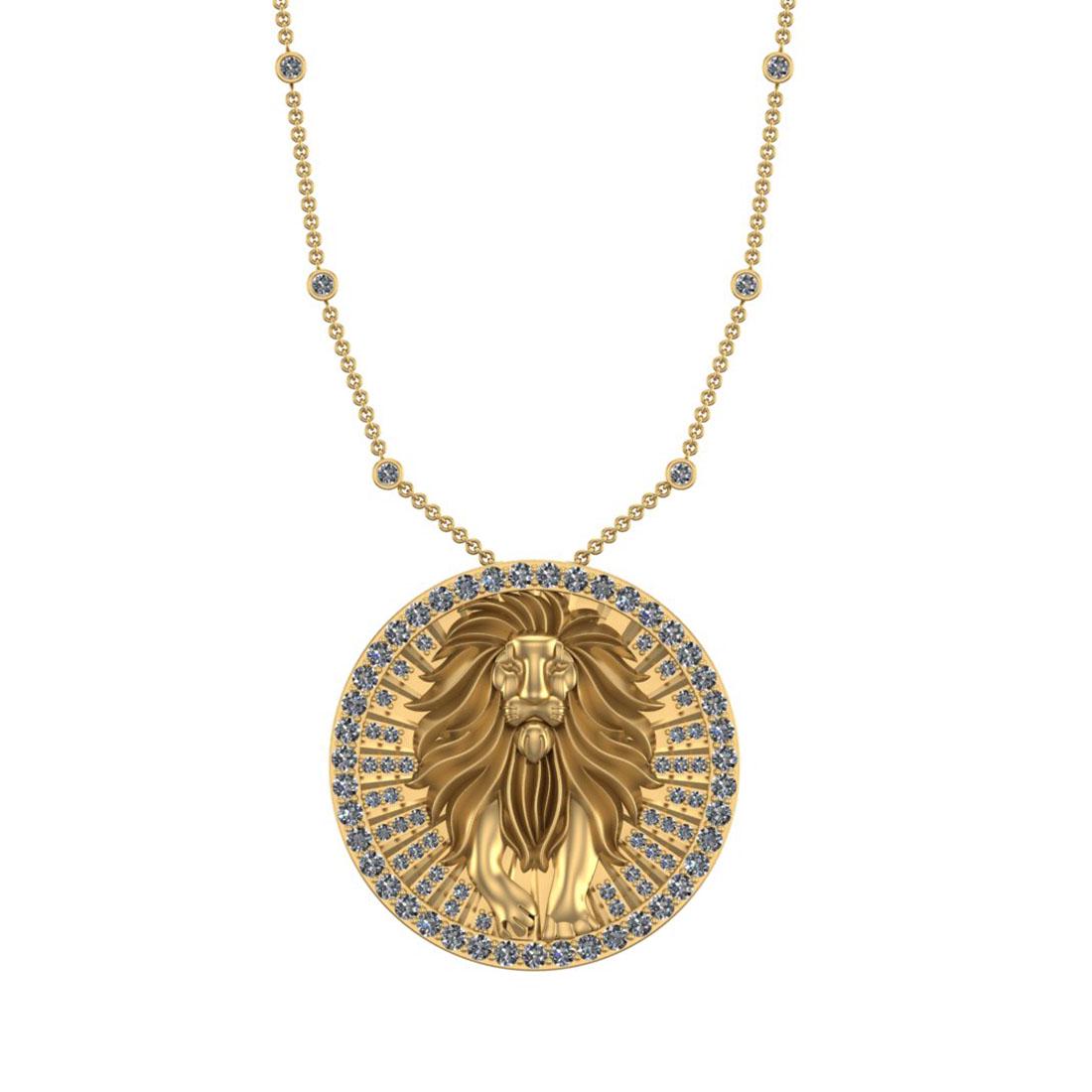 4.70 Ctw SI2/I1 Diamond 14K Yellow Gold Lion Yard Neckl: 4.70 Ctw SI2/I1 Diamond 14K Yellow Gold Lion Yard Necklace -- Total Diamond Weight : 4.70 Ctw (Round Cut) Color : J-K Setting : Prong Stone Clarity : SI2/I1 Metal Weight : Approx 20.90 Gram 14K Yellow