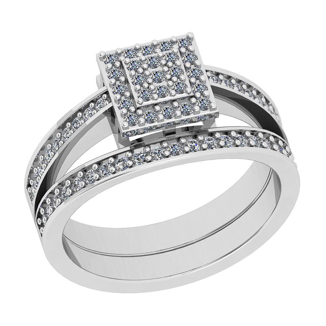 Certified 0.52 Ctw VS/SI1 Diamond 18K White Gold Victor: Certified 0.52 Ctw VS/SI1 Diamond 18K White Gold Victorian Style Bridal Band Ring -- Center Approx Weight: 0.52 Ctw (Round Cut) Center Diamond Color: H-I Center Clarity: VS/SI1 Center Setting: Prong M
