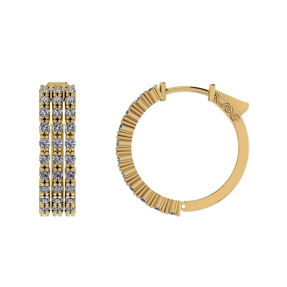 Certified 0.84 Ctw SI2/I1 Diamond 14K Yellow Gold Huggi: Certified 0.84 Ctw SI2/I1 Diamond 14K Yellow Gold Huggie Earrings -- Center Diamond Approx Weight: 0.84 Ctw (Round Cut) Center Diamond Color: J-K Center Clarity: SI2/I1 Stone Setting: Prong Metal Appr