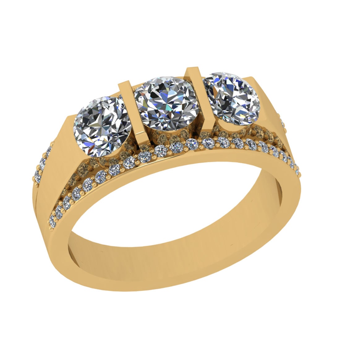 1.75 Ctw SI2/I1 Diamond 14K Yellow Gold Bridal Wedding: 1.75 Ctw SI2/I1 Diamond 14K Yellow Gold Bridal Wedding Set Ring -- Center Diamond Weight : 1.50 Ctw (Round Cut) Center Diamond Color : J-K Clarity : SI2/I1 Setting : Prong Side Diamond Weight Of Ctw 0
