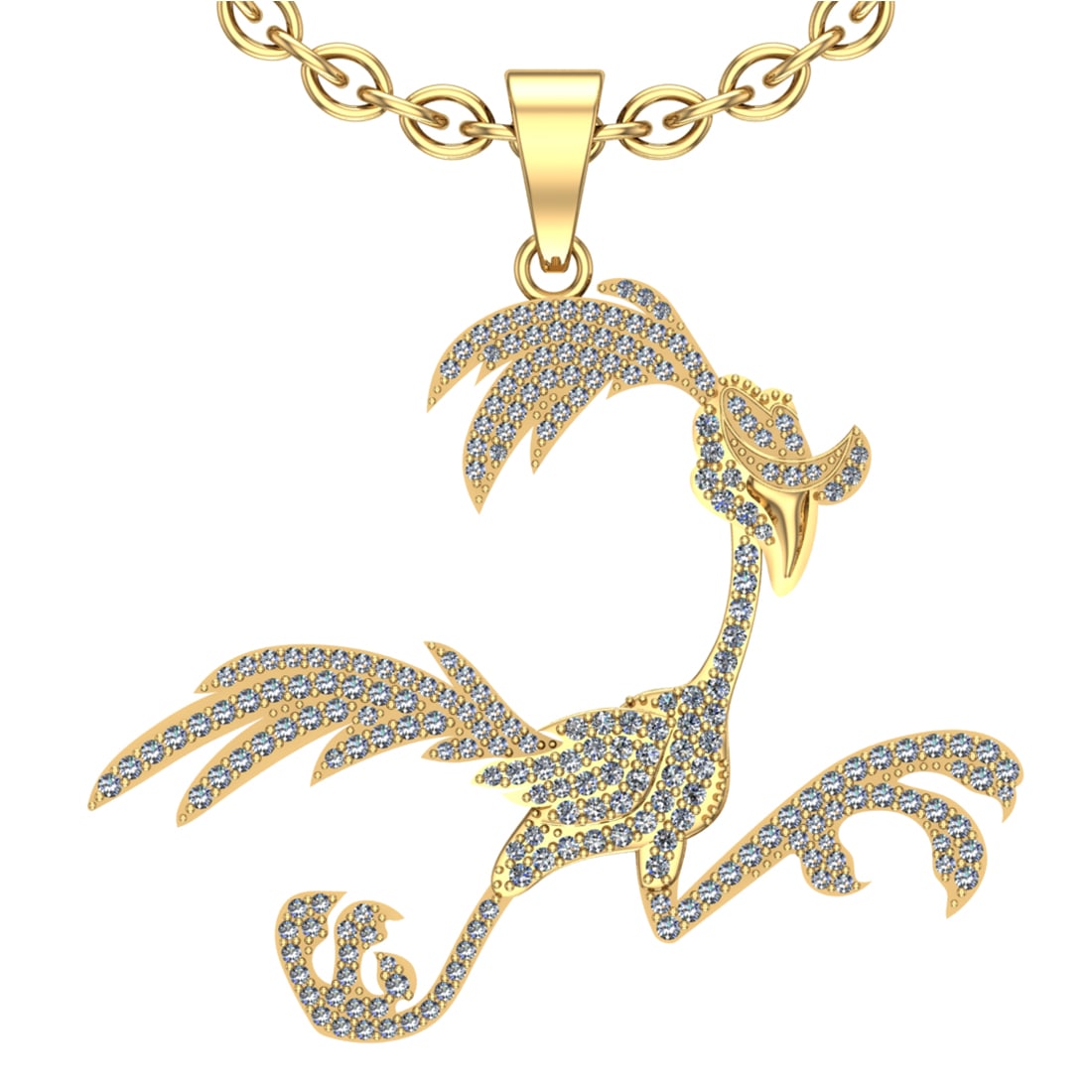 1.40 Ctw Si2/i1 Diamond 14K Yellow Gold Roadrunner Neck: 1.40 Ctw Si2/i1 Diamond 14K Yellow Gold Roadrunner Necklace -- Total Weight : 1.40 Ctw (Round Cut ) Diamond Stone Color : J-K Stone Clarity : Si2/i1 Diamond Stone Setting : Prong Metal Weight : Approx