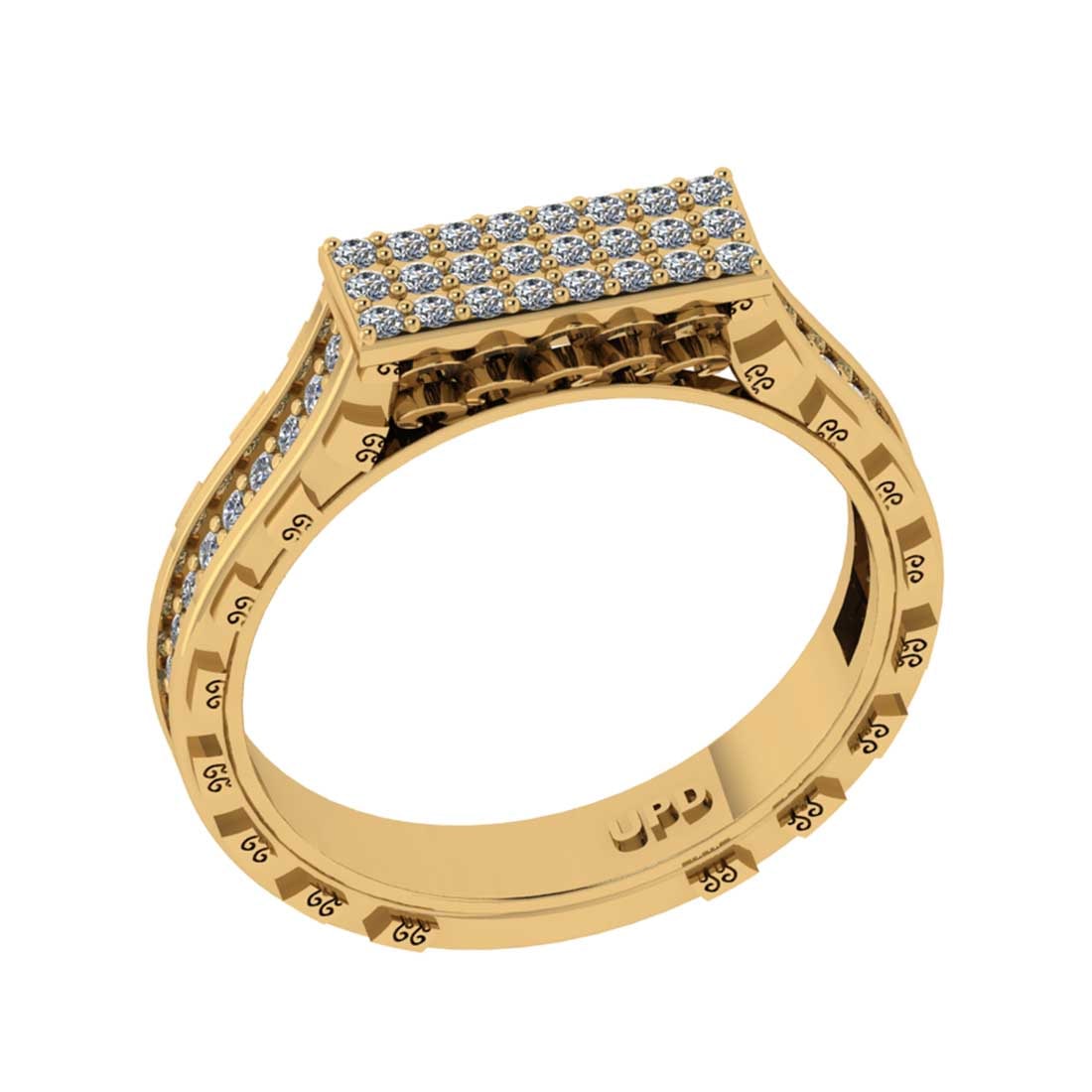 0.36 Ctw SI2/I1Diamond 14K Yellow Gold Mens Engagement Ring: 0.36 Ctw SI2/I1Diamond 14K Yellow Gold Mens Engagement Ring -- Total Diamond Weight : 0.36 Ctw (Round cut) Center Diamond Color :- J-K Center Clarity : SI2/I1 Stone Setting : Prong Metal Weight : Appr