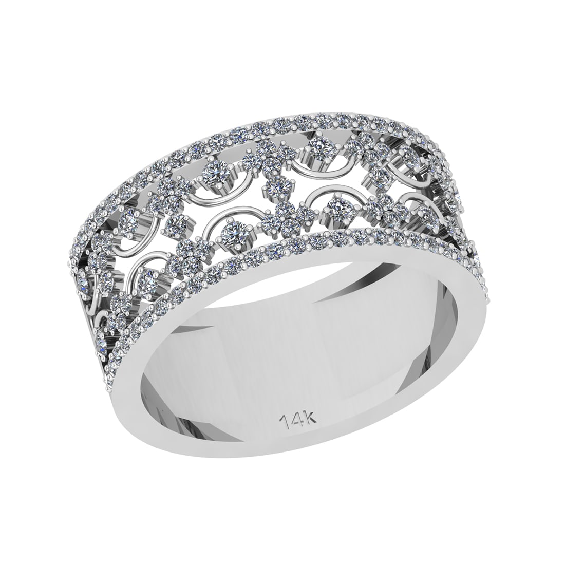 0.68 Ctw Si2/i1 Diamond 14K White Gold Eternity Band Ring: 0.68 Ctw Si2/i1 Diamond 14K White Gold Eternity Band Ring -- Total Weight : 0.68 Ctw (Round Cut ) Diamond Stone Color : J-K Stone Clarity : Si2/i1 Diamond Stone Setting : Prong Metal Weight : Approx 5