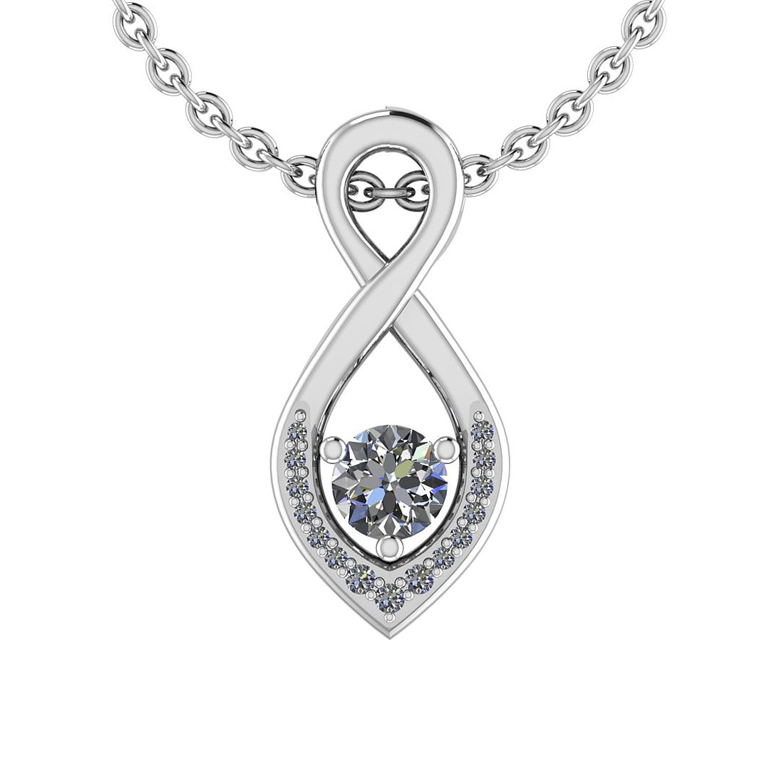 0.33 Ctw I2/I3 Diamond 14K White Gold Necklace: 0.33 Ctw I2/I3 Diamond 14K White Gold Necklace -- Center Weight : 0.25 Ctw ( 1 PSC Round ) Center Color : J-K Center Stone Clarity : I2/I3 Center Stone Setting : Prong Side Stone Weight Of Ctw 0.08 Ct