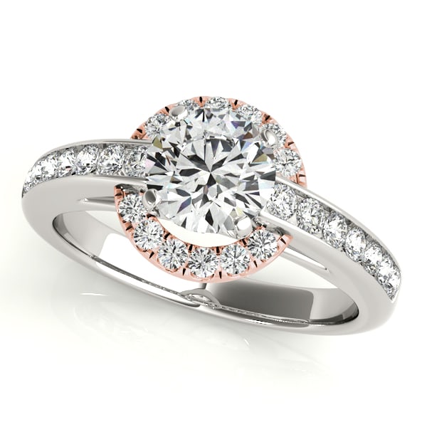 CERTIFIED TWO TONE GOLD 1.33 CTW J-K/VS-SI1 DIAMOND HALO ENGAGEMENT RING: CERTIFIED TWO TONE GOLD 1.33 CTW J-K/VS-SI1 DIAMOND HALO ENGAGEMENT RING -- CERTIFIED TWO TONE GOLD 1.33 CTW J-K/VS-SI1 DIAMOND HALO ENGAGEMENT RING (CENTER STONE DAIMOND .90 CTW J-K/VS-SI1) please re