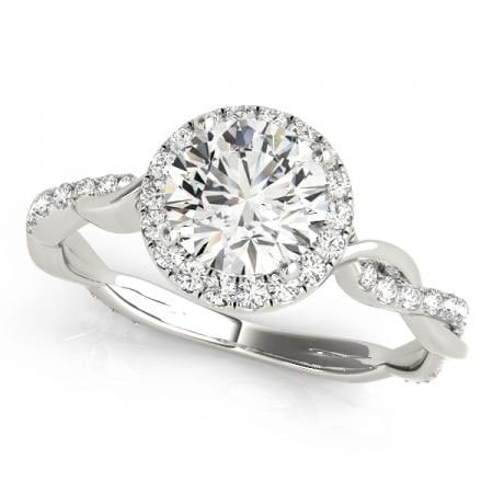 CERTIFIED 14KT WHITE GOLD 1.32 CTW J-K/VS-SI1 DIAMOND HALO ENGAGEMENT RING: CERTIFIED 14KT WHITE GOLD 1.32 CTW J-K/VS-SI1 DIAMOND HALO ENGAGEMENT RING -- CERTIFIED 14KT WHITE GOLD 1.32 CTW J-K/VS-SI1 DIAMOND HALO ENGAGEMENT RING (CENTER STONE .70 CTW) please request ring size