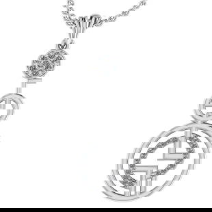 0.16 Ctw SI2/I1 Diamond 14K White Gold Necklace: 0.16 Ctw SI2/I1 Diamond 14K White Gold Necklace -- Center Stone Weight : 0.16 Ctw (Round Cut ) Center Stone Color : J-K Stone Clarity : SI2/I1 Center Stone Setting : Prong Metal Weight : Approx 3.20