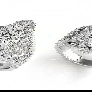 CERTIFIED PLATINUM 1.31 CTW J-K/VS-SI1 DIAMOND HALO ENGAGEMENT RING: CERTIFIED PLATINUM 1.31 CTW J-K/VS-SI1 DIAMOND HALO ENGAGEMENT RING -- CERTIFIED PLATINUM 1.31 CTW J-K/VS-SI1 DIAMOND HALO ENGAGEMENT RING (CENTER STONE DAIMOND .90 CTW J-K/VS-SI1) please request