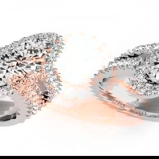 CERTIFIED 18K ROSE GOLD 1.30 CTW J-K/VS-SI1 DIAMOND HALO ENGAGEMENT RING: CERTIFIED 18K ROSE GOLD 1.30 CTW J-K/VS-SI1 DIAMOND HALO ENGAGEMENT RING -- CERTIFIED 18K ROSE GOLD 1.30 CTW J-K/VS-SI1 DIAMOND HALO ENGAGEMENT RING (CENTER STONE DAIMOND .90 CTW J-K/VS-SI1) please re
