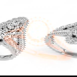CERTIFIED 18K ROSE GOLD 1.11 CTW J-K/VS-SI1 DIAMOND HALO ENGAGEMENT RING: CERTIFIED 18K ROSE GOLD 1.11 CTW J-K/VS-SI1 DIAMOND HALO ENGAGEMENT RING -- CERTIFIED 18K ROSE GOLD 1.11 CTW J-K/VS-SI1 DIAMOND HALO ENGAGEMENT RING (CENTER STONE DAIMOND .80 CTW J-K/VS-SI1) please re