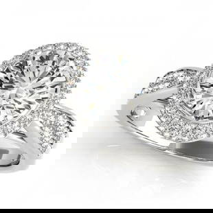 CERTIFIED PLATINUM 0.86 CTW J-K/VS-SI1 DIAMOND HALO ENGAGEMENT RING: CERTIFIED PLATINUM 0.86 CTW J-K/VS-SI1 DIAMOND HALO ENGAGEMENT RING -- CERTIFIED PLATINUM 0.86 CTW J-K/VS-SI1 DIAMOND HALO ENGAGEMENT RING (CENTER STONE DAIMOND .40 CTW J-K/VS-SI1) please request ring