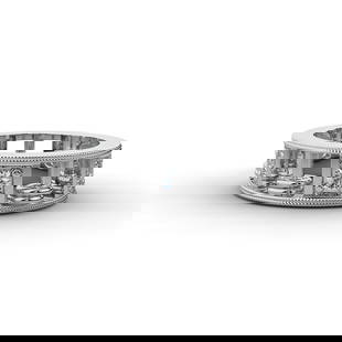 L'Oree De VIA French Designer Brand 18kt White Gold Tambourine Ring with Natural Diamonds: L'Oree De VIA French Designer Brand 18kt White Gold Tambourine Ring with Natural Diamonds -- Diamond Weight: 0.90 cttw Diamond Color: G-H Diamond Clarity: VVS1-VVS2 #PAPPS69794v12