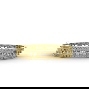 L'Oree De VIA French Designer Brand 18kt Yellow Gold Tambourine Bangle With Natural Diamonds: L'Oree De VIA French Designer Brand 18kt Yellow Gold Tambourine Bangle With Natural Diamonds -- Diamond Weight: 5.00 cttw Diamond Color: G-H Diamond Clarity: VVS1-VVS2 #PAPPS69796v12