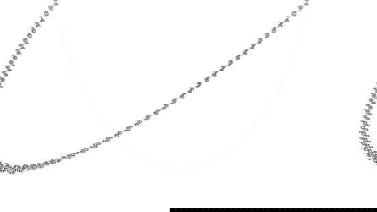 Certified 10.24 Ctw SI2/I1 Diamond 14K White Gold Necklace: Certified 10.24 Ctw SI2/I1 Diamond 14K White Gold Necklace -- Center Diamonds Approx Weight: 10.24 Ctw (Round Cut) Center Diamond Color: J-K Center Clarity: SI2/I1 Stone Setting: Prong Metal Approx