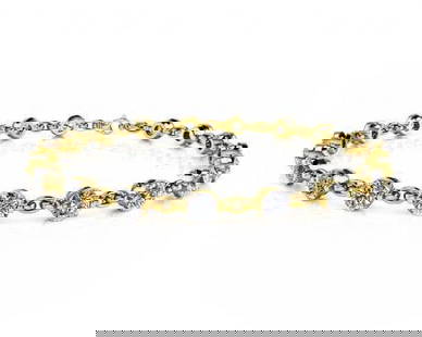 14K YELLOW GOLD 4 CTW J-L SI1/SI2 DIAMOND AND CHAIN LINK BRACELET: 14K YELLOW GOLD 4 CTW J-L SI1/SI2 DIAMOND AND CHAIN LINK BRACELET -- 14K YELLOW GOLD 4 CTW J-L SI1/SI2 DIAMOND AND CHAIN LINK BRACELET #PAPPS19890v5