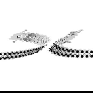 1.50 Ctw i2/i3 Treated Fancy Black Diamond 14K White Gold 2 Row Bracelet: 1.50 Ctw i2/i3 Treated Fancy Black Diamond 14K White Gold 2 Row Bracelet -- Center Diamond Weight : 1.50 Ctw (Round Cut) Center Diamond Color :- Treated Fancy Black Diamond Center Clarity : I2/I3