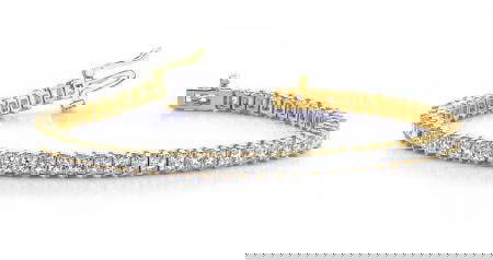 14K YELLOW GOLD 5 CTW G-H SI2/SI3 CLASSIC PRINCESS PRONG SET DIAMOND TENNIS BRACELET: 14K YELLOW GOLD 5 CTW G-H SI2/SI3 CLASSIC PRINCESS PRONG SET DIAMOND TENNIS BRACELET -- 14K YELLOW GOLD 5 CTW G-H SI2/SI3 CLASSIC PRINCESS PRONG SET DIAMOND TENNIS BRACELET #PAPPS20013v5