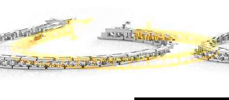 14KT YELLOW GOLD 4 CTW G-H SI2/SI3 TIMELESS ROADWAY DIAMOND TENNIS BRACELET: 14KT YELLOW GOLD 4 CTW G-H SI2/SI3 TIMELESS ROADWAY DIAMOND TENNIS BRACELET -- 14KT YELLOW GOLD 4 CTW G-H SI2/SI3 TIMELESS ROADWAY DIAMOND TENNIS BRACELET #PAPPS20196v5