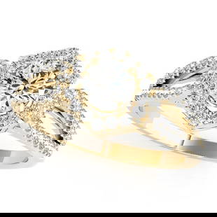 CERTIFIED 18K YELLOW GOLD 1.38 CTW J-K/VS-SI1 DIAMOND HALO ENGAGEMENT RING: CERTIFIED 18K YELLOW GOLD 1.38 CTW J-K/VS-SI1 DIAMOND HALO ENGAGEMENT RING -- CERTIFIED 18K YELLOW GOLD 1.38 CTW J-K/VS-SI1 DIAMOND HALO ENGAGEMENT RING (CENTER STONE DIAMOND 1.00 CTWW J-K/VS-SI1) ple