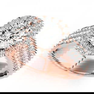 CERTIFIED 18K ROSE GOLD 1.40 CTW J-K/VS-SI1 DIAMOND HALO ENGAGEMENT RING: CERTIFIED 18K ROSE GOLD 1.40 CTW J-K/VS-SI1 DIAMOND HALO ENGAGEMENT RING -- CERTIFIED 18K ROSE GOLD 1.40 CTW J-K/VS-SI1 DIAMOND HALO ENGAGEMENT RING (CENTER STONE DAIMOND .70 CTW J-K/VS-SI1) please re