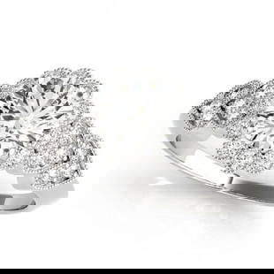 CERTIFIED 18KT WHITE GOLD 1.15 CTW J-K/VS-SI1 DIAMOND HALO ENGAGEMENT RING: CERTIFIED 18KT WHITE GOLD 1.15 CTW J-K/VS-SI1 DIAMOND HALO ENGAGEMENT RING -- CERTIFIED 18KT WHITE GOLD 1.15 CTW J-K/VS-SI1 DIAMOND HALO ENGAGEMENT RING (CENTER STONE .70 CTW) please request ring