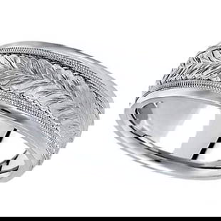 Hand Engraved Wedding Band Carved Ring in platinum 6.5mm: Hand Engraved Wedding Band Carved Ring in platinum 6.5mm -- CENTER STONE; CENTER STONE CLARITY; CENTER STONE COLOR; CENTER STONE SETTING; SIDE STONE CLARITY; SIDE STONE COLOR; SIDE STONE SETTING; ctw