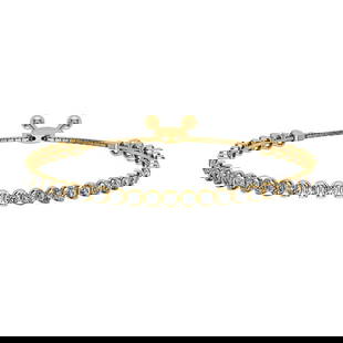 1.12 Ctw SI2/I1 Diamond Crown Set 14K Yellow Gold Slide Bracelet: 1.12 Ctw SI2/I1 Diamond Crown Set 14K Yellow Gold Slide Bracelet -- Center Diamond Weight : 1.12 Ctw (Round Cut) Center Diamond Color :- J-K Center Clarity : SI2/I1 Stone Setting : Crown Metal Weight