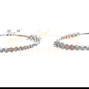 2.84 Ctw SI2/I1 Diamond Prong Set 14K Rose Gold Slide Bracelet: 2.84 Ctw SI2/I1 Diamond Prong Set 14K Rose Gold Slide Bracelet -- Center Diamond Weight : 2.84 Ctw (Round Cut) Center Diamond Color :- J-K Center Clarity : SI2/I1 Stone Setting : Prong Metal Weight :