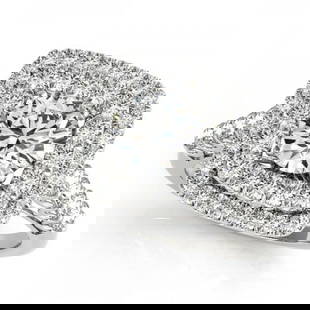 CERTIFIED PLATINUM 2.14 CTW J-K/VS-SI1 DIAMOND HALO ENGAGEMENT RING: CERTIFIED PLATINUM 2.14 CTW J-K/VS-SI1 DIAMOND HALO ENGAGEMENT RING -- CERTIFIED PLATINUM 2.14 CTW J-K/VS-SI1 DIAMOND HALO ENGAGEMENT RING (CENTER STONE DAIMOND 1.25 CTW J-K/VS-SI1) please request rin