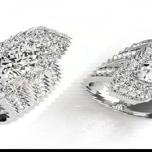 CERTIFIED PLATINUM 1.20 CTW J-K/VS-SI1 DIAMOND HALO ENGAGEMENT RING: CERTIFIED PLATINUM 1.20 CTW J-K/VS-SI1 DIAMOND HALO ENGAGEMENT RING -- CERTIFIED PLATINUM 1.20 CTW J-K/VS-SI1 DIAMOND HALO ENGAGEMENT RING (CENTER STONE DAIMOND .60 CTW J-K/VS-SI1) please request ring