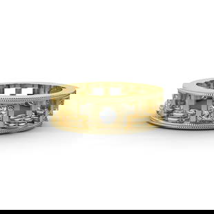 L'Oree De VIA French Designer Brand 18kt Yellow Gold Tambourine Ring with Natural Diamonds: L'Oree De VIA French Designer Brand 18kt Yellow Gold Tambourine Ring with Natural Diamonds -- Diamond Weight: 0.90 cttw Diamond Color: G-H Diamond Clarity: VVS1-VVS2 #PAPPS69795v12