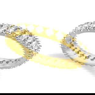 Diamond Eternity Stackable Ring Wedding Band 14K Yellow Gold 0.51ctw: Diamond Eternity Stackable Ring Wedding Band 14K Yellow Gold 0.51ctw -- CENTER STONE; Diamond CENTER STONE CLARITY; SI CENTER STONE COLOR; J-K CENTER STONE SETTING; Prong SIDE STONE CLARITY; SIDE