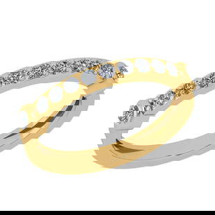 0.20 Ctw Diamond 14k Yellow Gold Eternity Band Ring: 0.20 Ctw Diamond 14k Yellow Gold Eternity Band Ring -- Center Diamond Weight : 0.20 Ctw (Round Cut ) Center Diamond Color : J-K Stone Setting : Prong Center Stone Clarity : SI2/I1 Metal Weight :