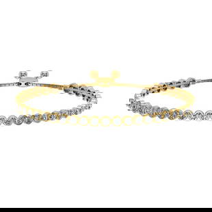 2.07 Ctw SI2/I1 Diamond Bezel Set 14K Yellow Gold Slide Bracelet: 2.07 Ctw SI2/I1 Diamond Bezel Set 14K Yellow Gold Slide Bracelet -- Center Diamond Weight : 2.07 Ctw (Round Cut) Center Diamond Color :- J-K Center Clarity : SI2/I1 Stone Setting : Bezel Metal Weight