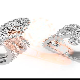 CERTIFIED 18K ROSE GOLD 1.15 CTW J-K/VS-SI1 DIAMOND HALO ENGAGEMENT RING: CERTIFIED 18K ROSE GOLD 1.15 CTW J-K/VS-SI1 DIAMOND HALO ENGAGEMENT RING -- CERTIFIED 18K ROSE GOLD 1.15 CTW J-K/VS-SI1 DIAMOND HALO ENGAGEMENT RING (CENTER STONE DAIMOND .40 CTW J-K/VS-SI1) please re